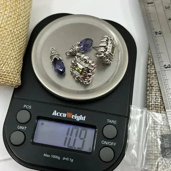 Rare Jennifer Cary 925 Silver Gemstone Earrings & Pendants Set - Picture 11 of 15